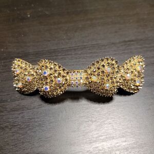 2/$20 Brand New Copper Gold Colour Bow Rhinestone Hair Clip